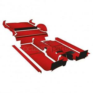 Tapijtset MGB GT standard LHD, 4 Synchro ROOD