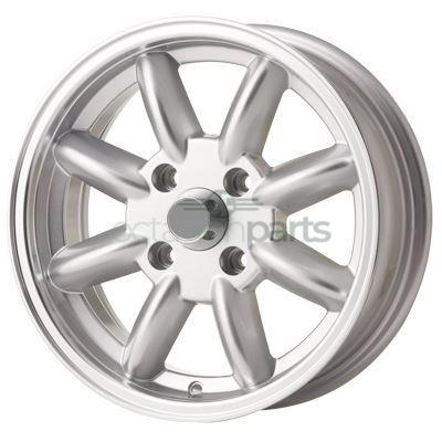 Minilite velgen MGB - 15 inch x 5,5J - Zilvergrijs - 4 stuks