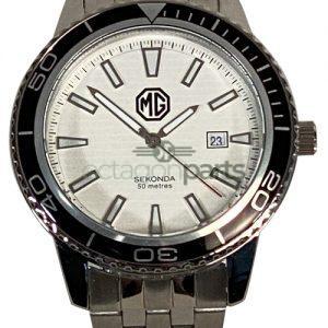 Horloge MG logo zilver