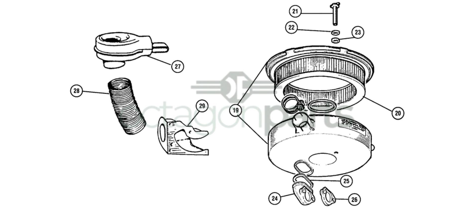 25 Rubber ring onder Luchtfilter Classic Mini - Afbeelding 2