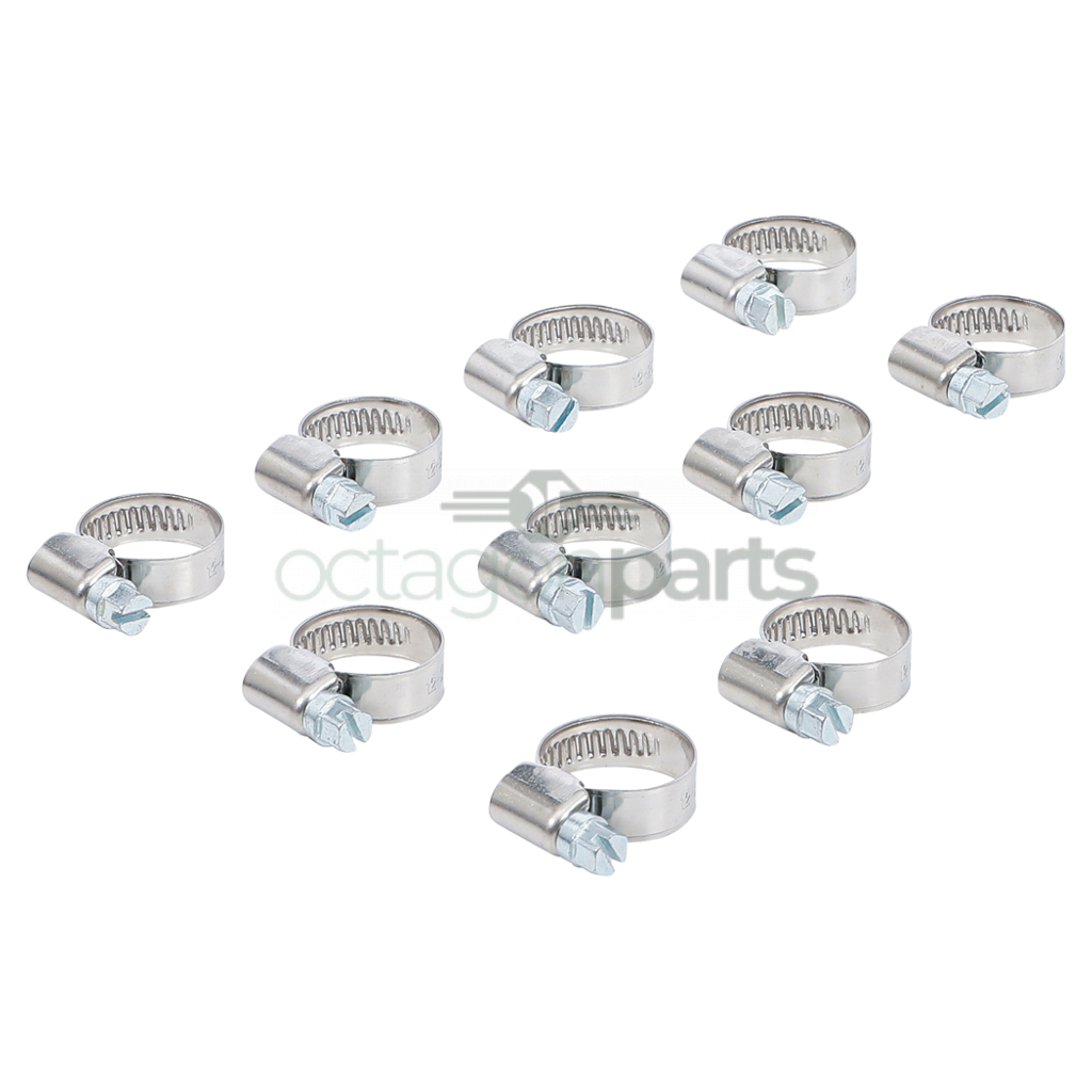 Slangklemmen - RVS - 12 x 20 mm - 10 stuks - BGS 8095-12X20