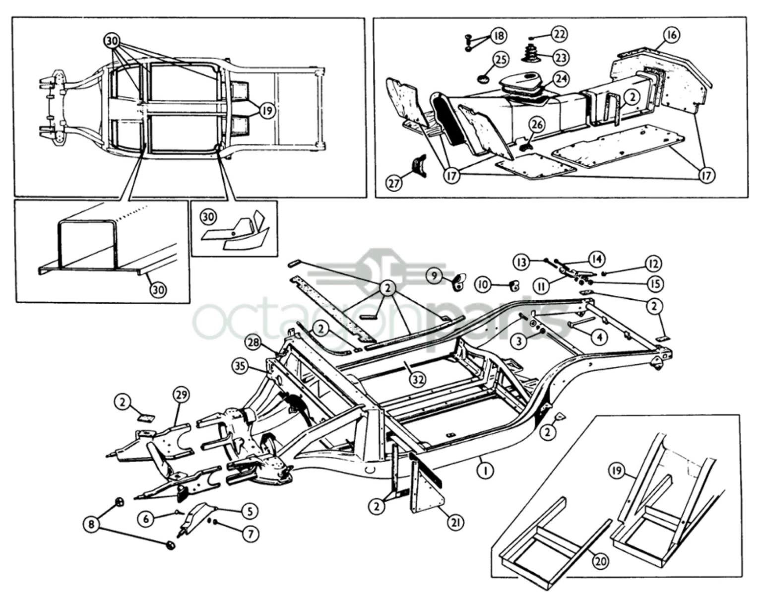 Chassis & Subframes MGA Archieven - Octagon Parts
