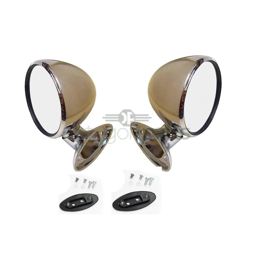Domed spiegel Classic Mini - RVS - Set - GAM112-GAM113