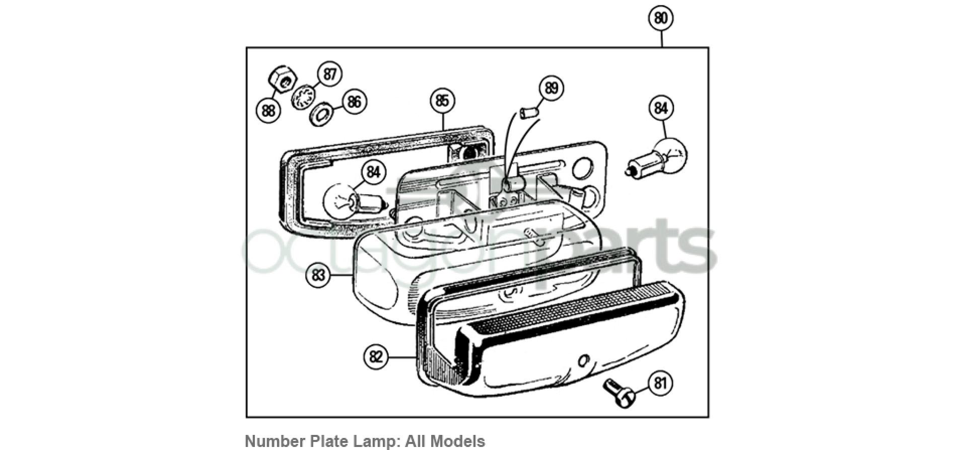 80 NUMBER PLATE LAMP Chrome 127916 Octagon Parts 80-number-plate-lamp-chrome-127916-octagon-parts