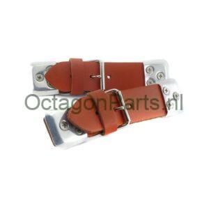 Motorkap Riempjes Bruin Leer - Bonnet Straps Tan Leather