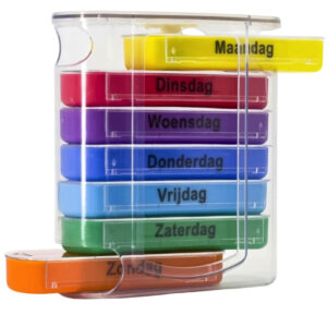 Pillendoos 7 dagen - Gekleurd