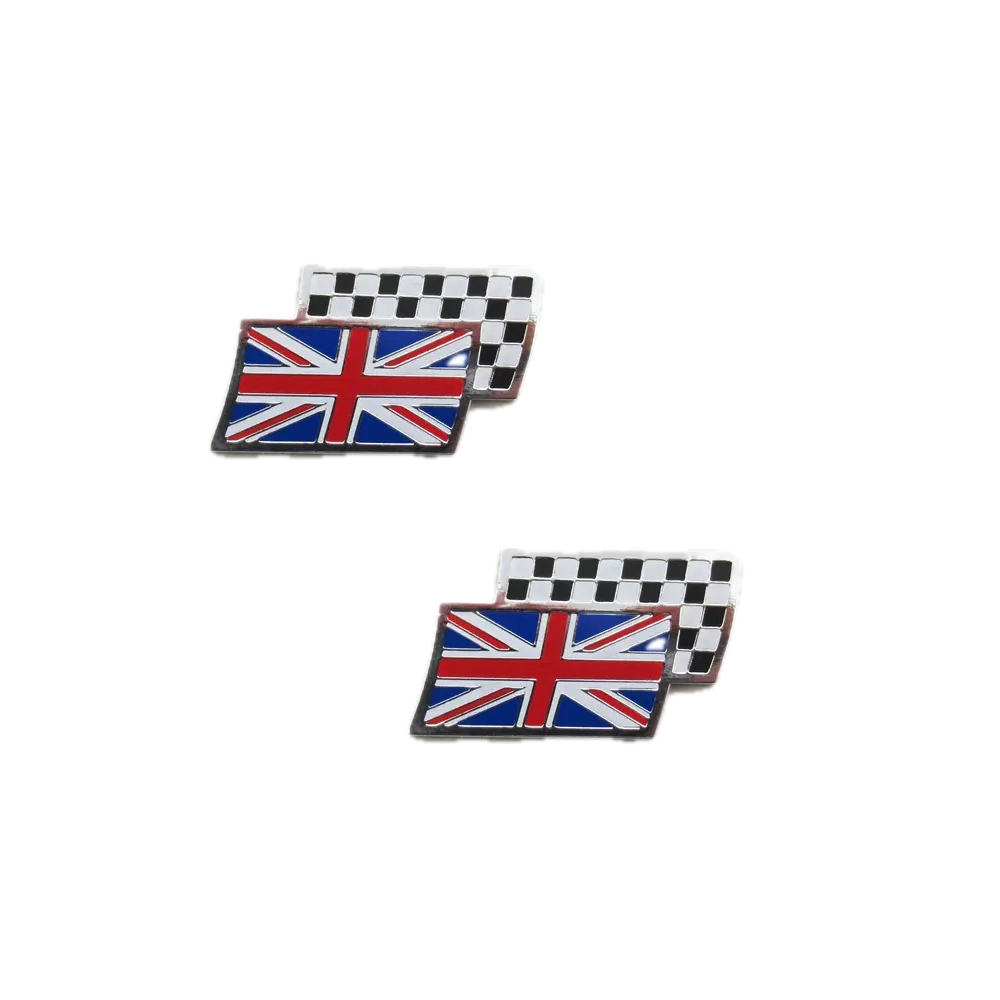 Badge Union Jack/Chequered Flag MG – Set van 2
